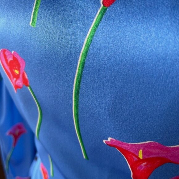 Caroline Constas Pre-fall NY 2019 Collection Dania Lilly Dress in Blue XS $598 - Picture 5 of 12